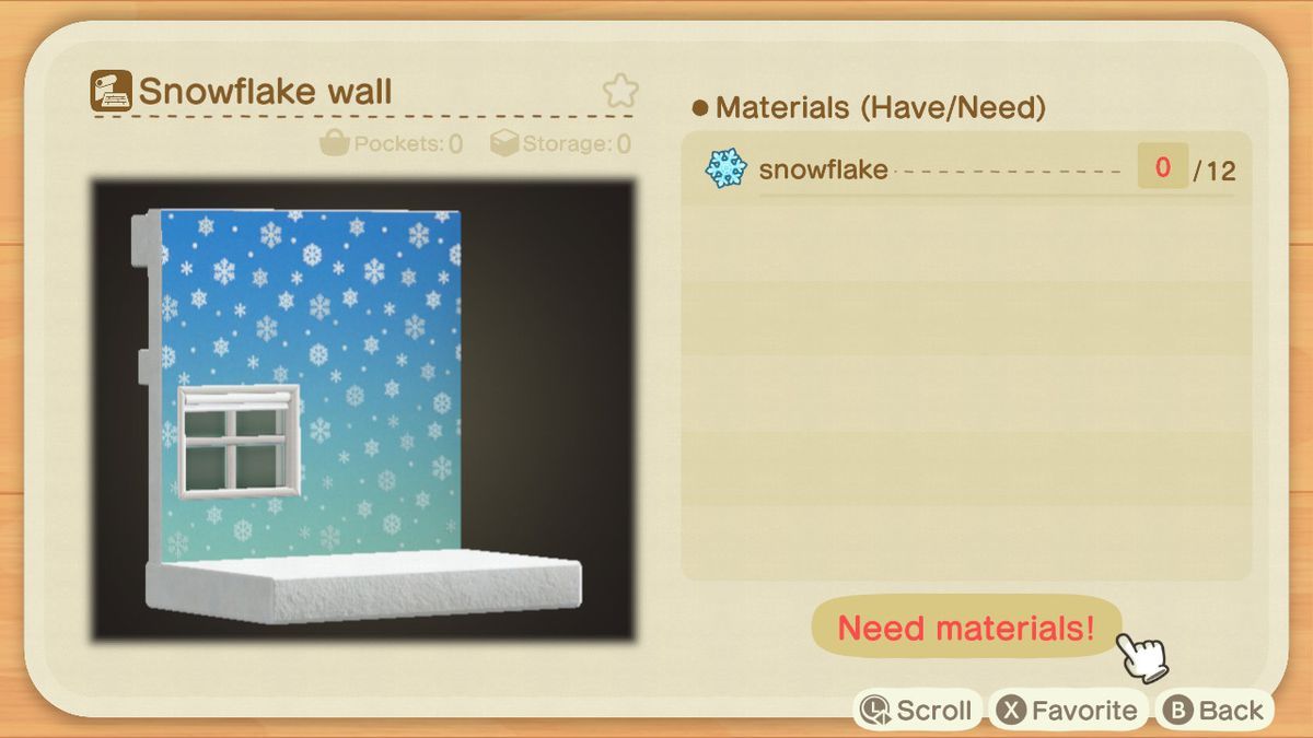 Snowflake Wall Animal Crossing New Horizons
