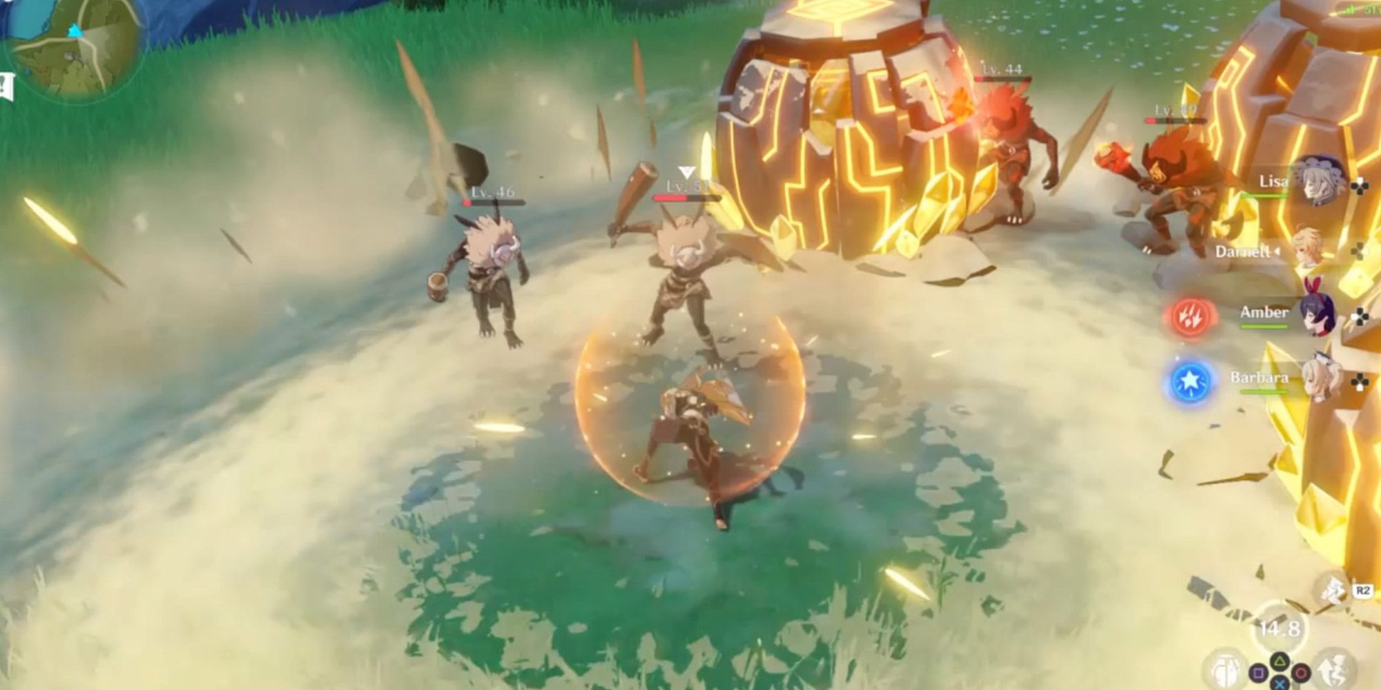 Genshin impact geo traveler elemental burst