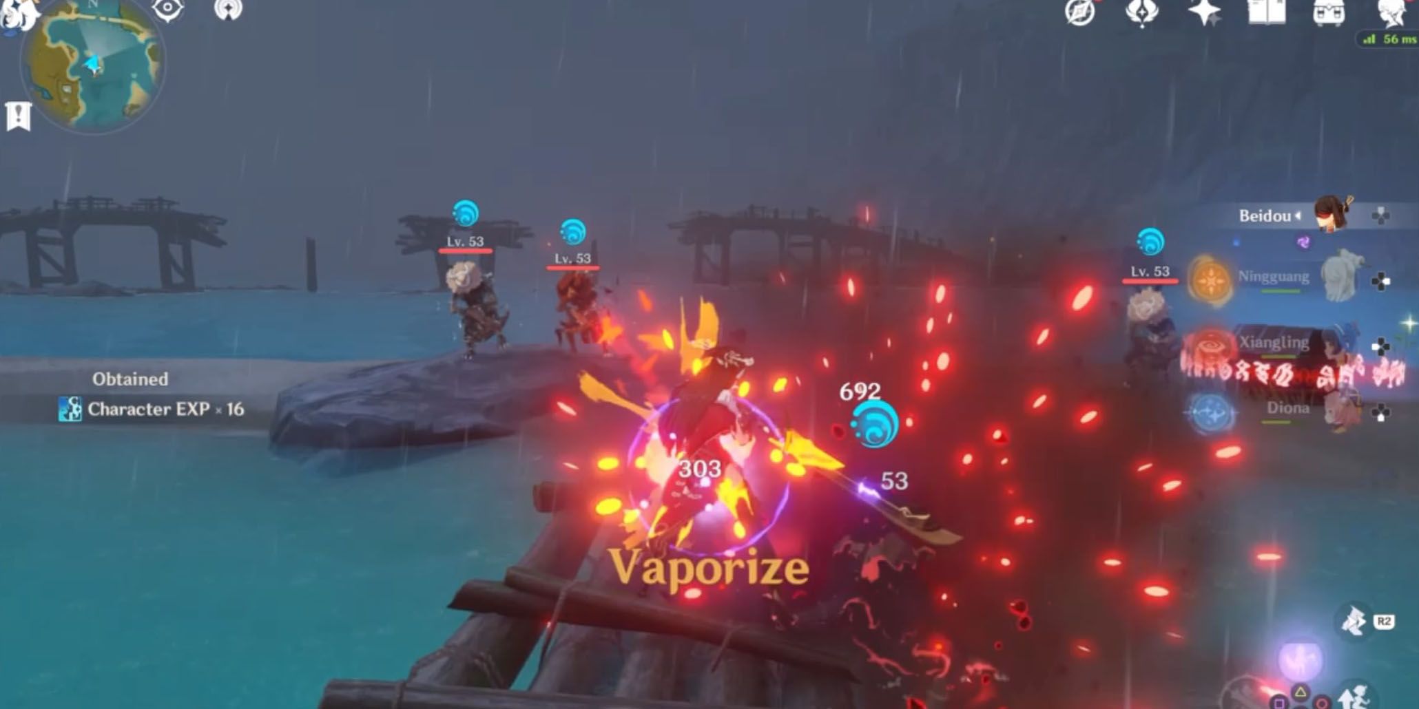Genshin Vaporize Reaction