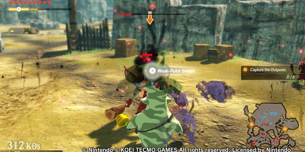 Bokoblin weak point gauge being attacked by Hestu in Age of Calamity