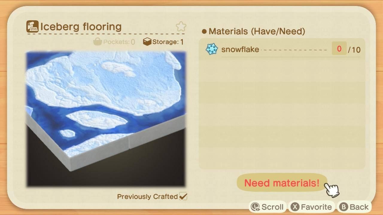 Iceberg flooring Animal Crossing New Horizons