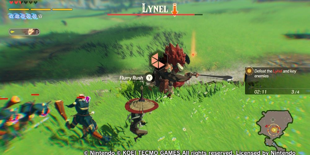 Maz Koshia executing a Flurry Rush against a Lynel