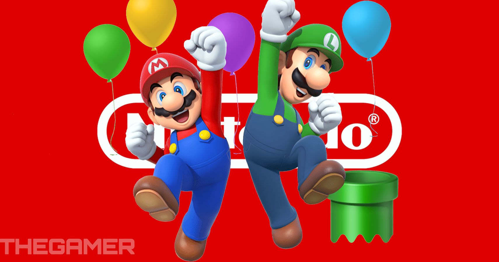 Screenshot from Nintendo's year-in-review graphic with Nintendo and TheGamer logos