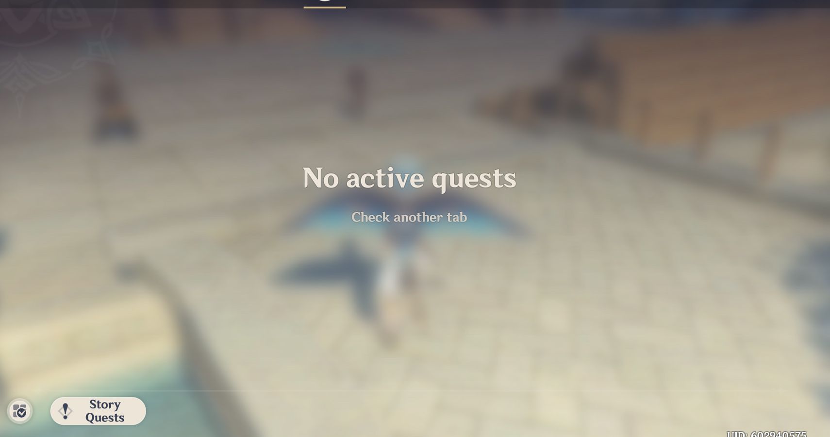 Genshin Impact: The Sadness That Is The No Active Quests Tab
