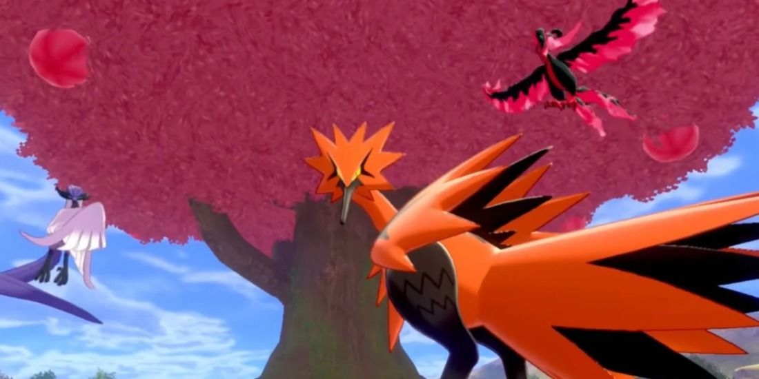 The Galarian Legendary Birds Articuno, Zapdos, and Moltres from Pokemon Sword & Shield
