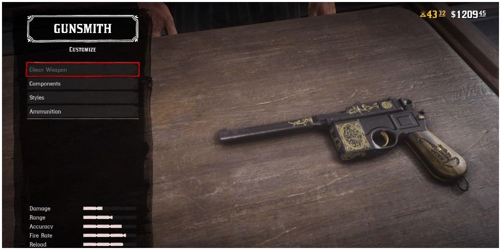 Red Dead Online Mauser Being Upgraded At The Gunshop