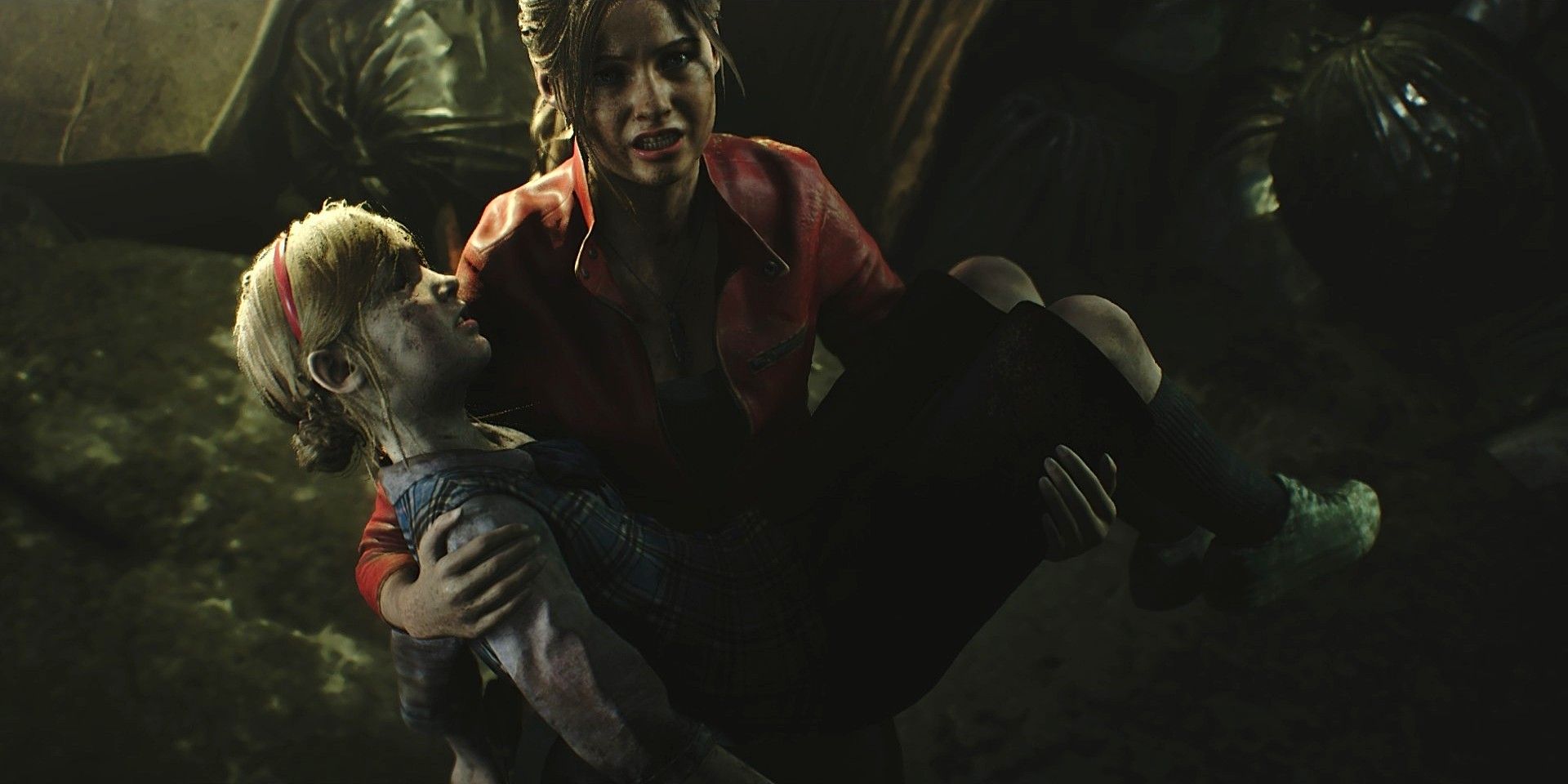 Capcom Resident Evil 2 Remake Claire Carries Sherry