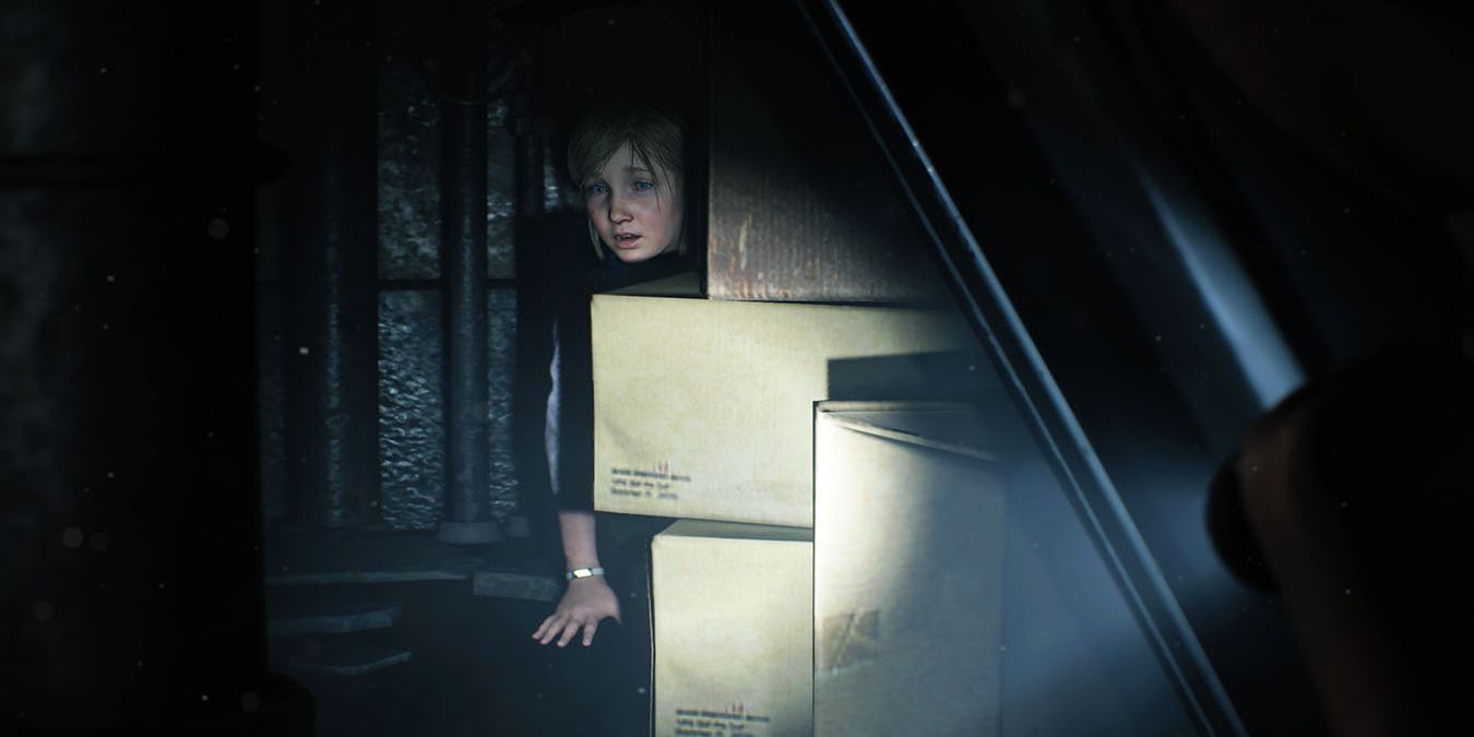 Capcom Resident Evil 2 Remake Sherry Hiding Boxes