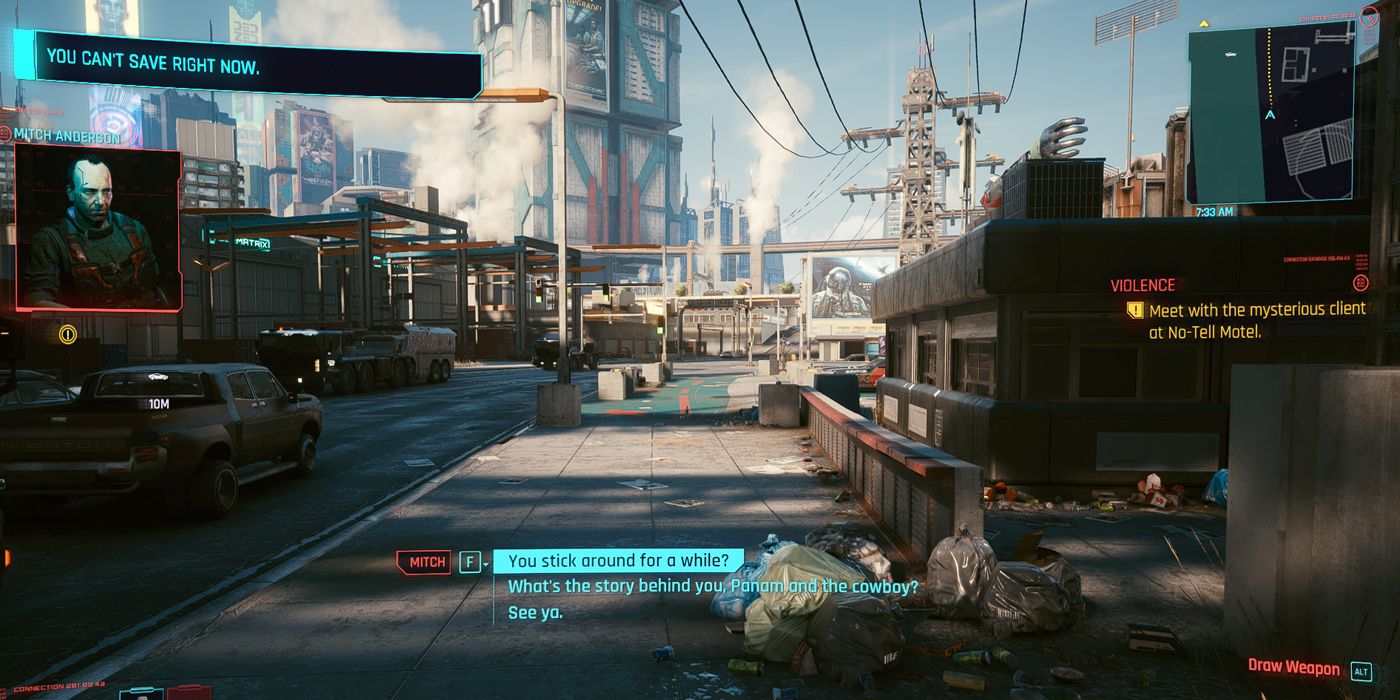 Cyberpunk 2077: Saving During Dialog