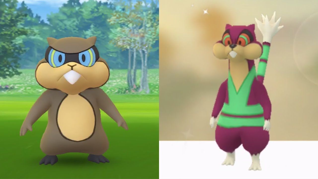 shiny patrat and shiny watchog pokemon go