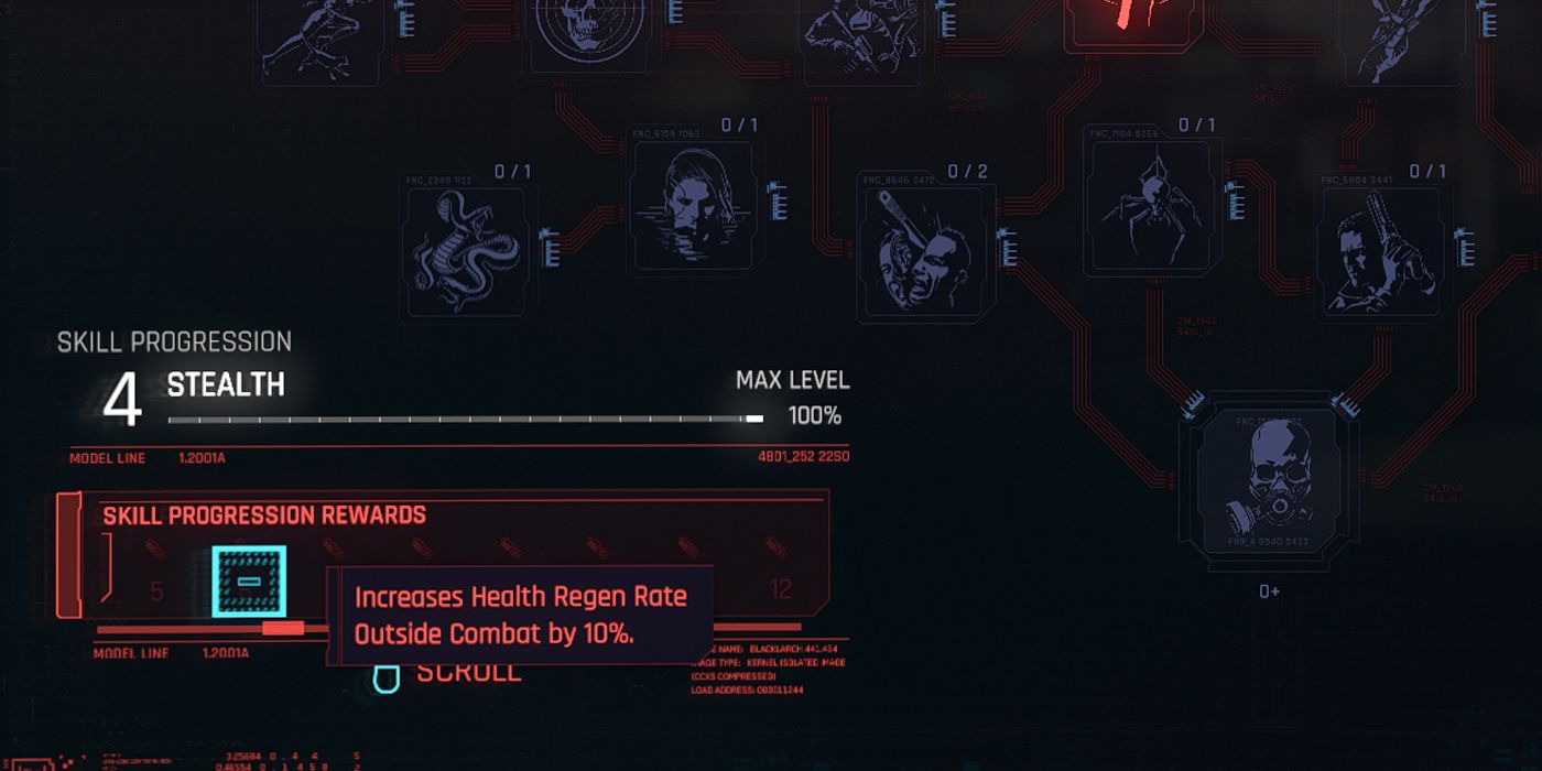 Cyberpunk 2077: Odd Skill Reward Out In The Progression Tree
