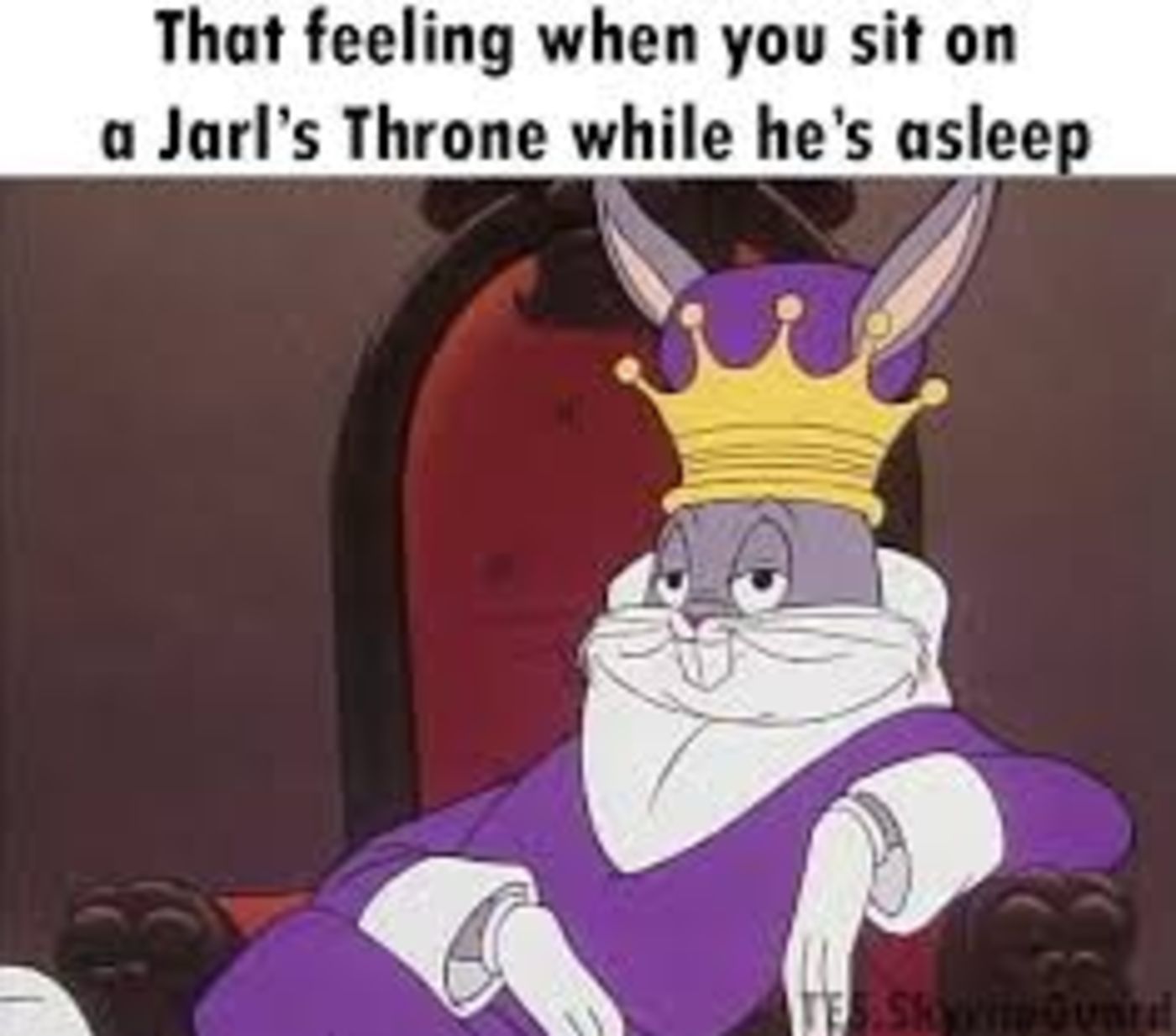 skyrim sitting on a jarl's throne meme