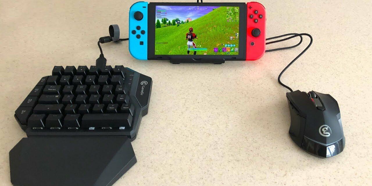Keyboard connected to Nintendo Switch