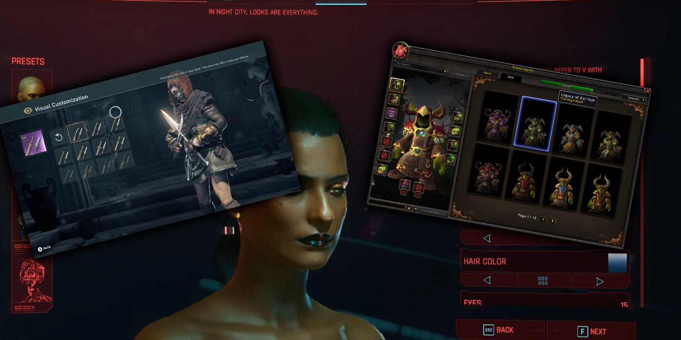 Cyberpunk 2077: Character Creator Contrasted With AC Odyssey And WoW