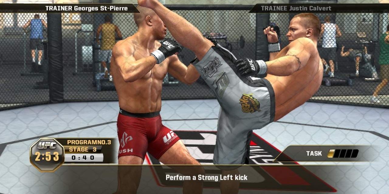 Training gameplay in UFC Undisputed