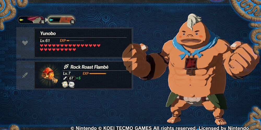 Yunobo character select screen Age of Calamity