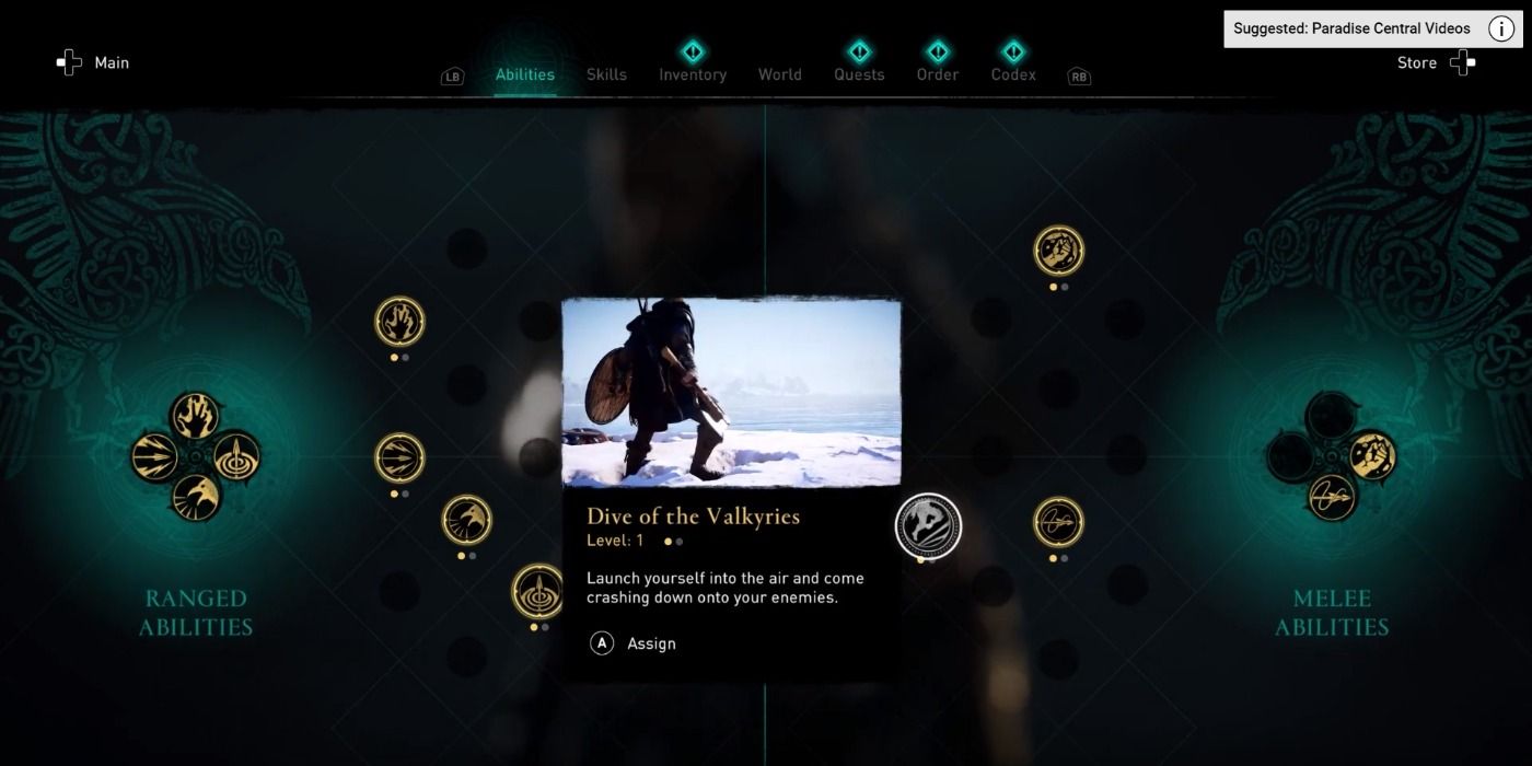 Dive of the Valkyrie ability in Assassin's Creed Valhalla
