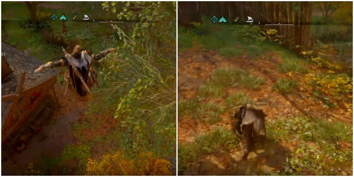 Eivor's jump and roll in Assassin's Creed Valhalla