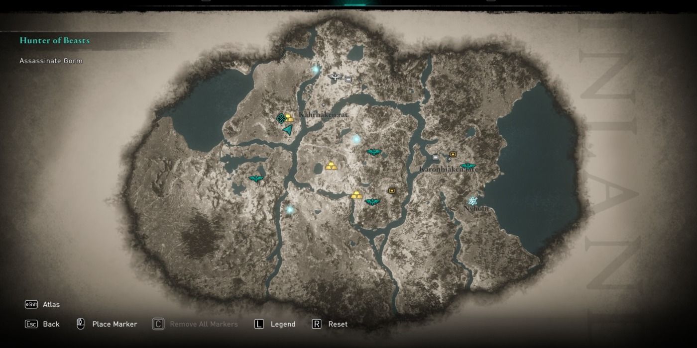 Vinland map in Assassin's Creed Valhalla