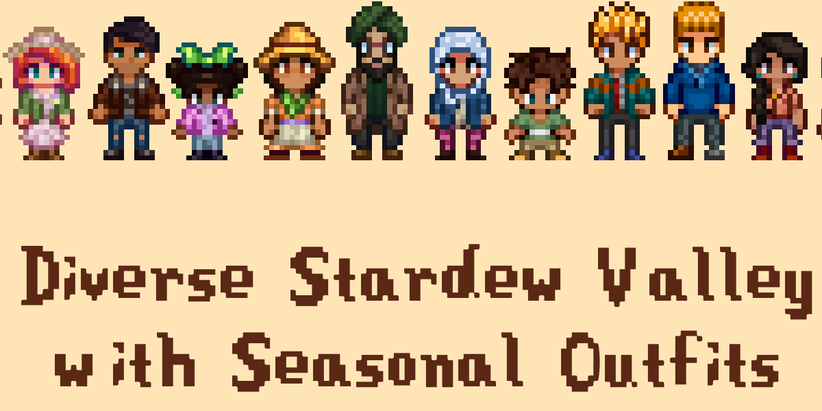 Character diversity mod in Stardew Valley