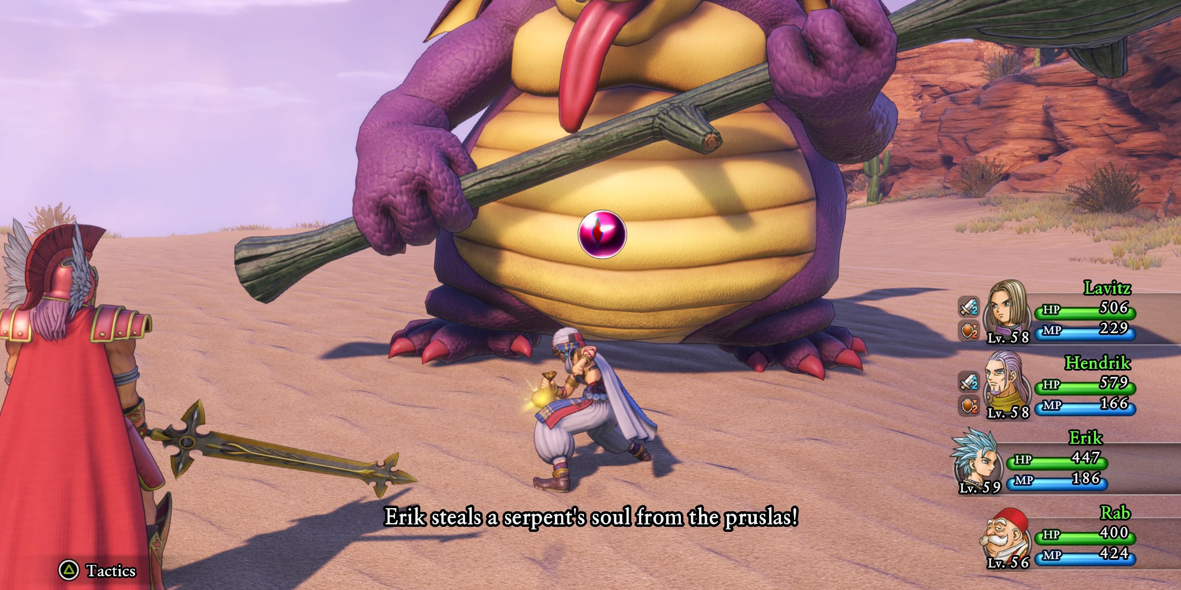 Combat Screenshot From Dragon Quest XI