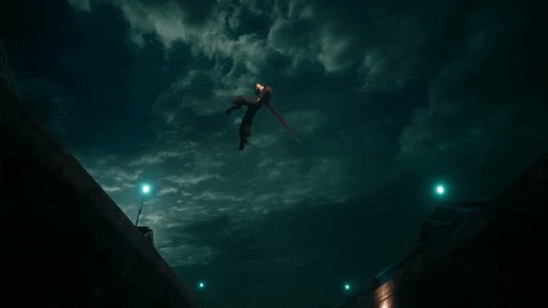 Cloud defeats Roche at the end of the first bike section in Final Fantasy VII Remake