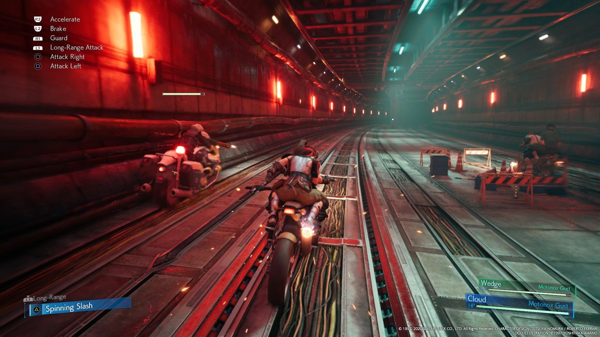 The Shinra grunts in the first bike section of Final Fantasy VII Remake