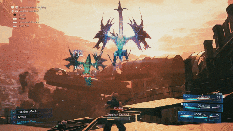 Learning the Algid Aura enemy skill in Final Fantasy VII Remake