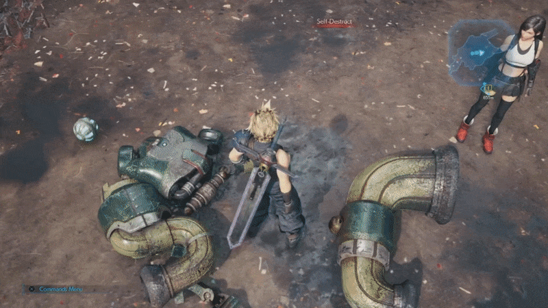 Learning the Self-Destruct enemy skill in Final Fantasy VII Remake