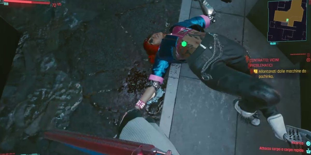 Dead NPC in the streets Cyberpunk