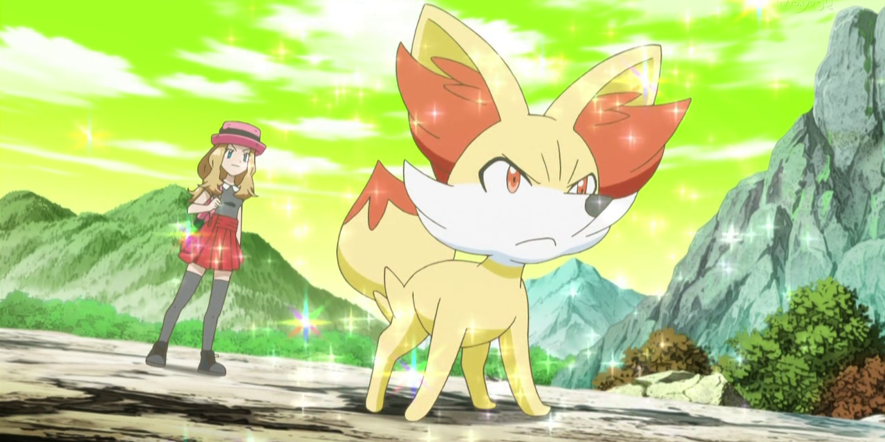 mirror serena's fennekin pokemon anime