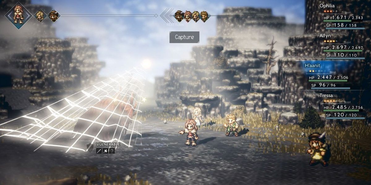 Combat From Octopath Traveler