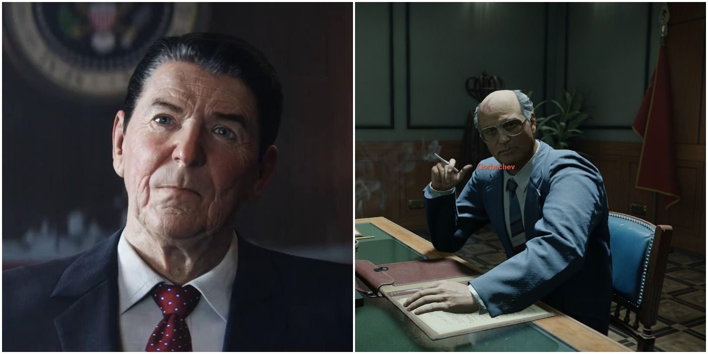 Ronald Reagan and Mikhail Gorbachaev in BOCW