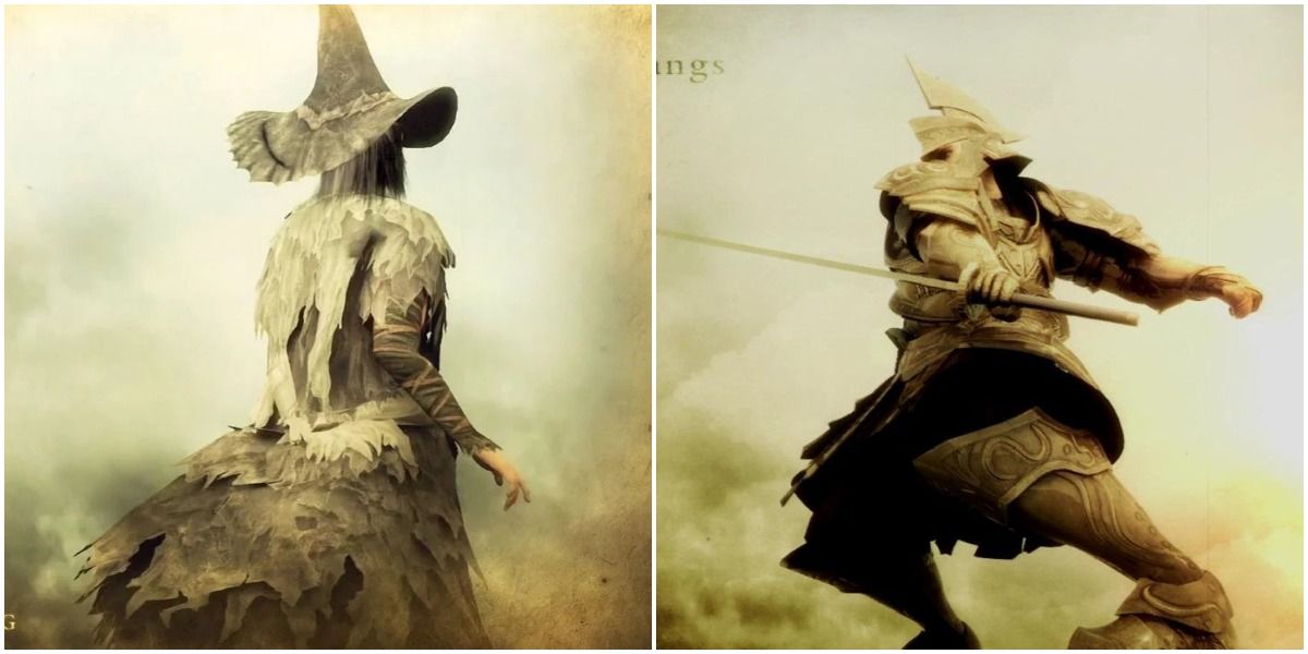Yuria the witch and Biorr of the twin fangs side by side