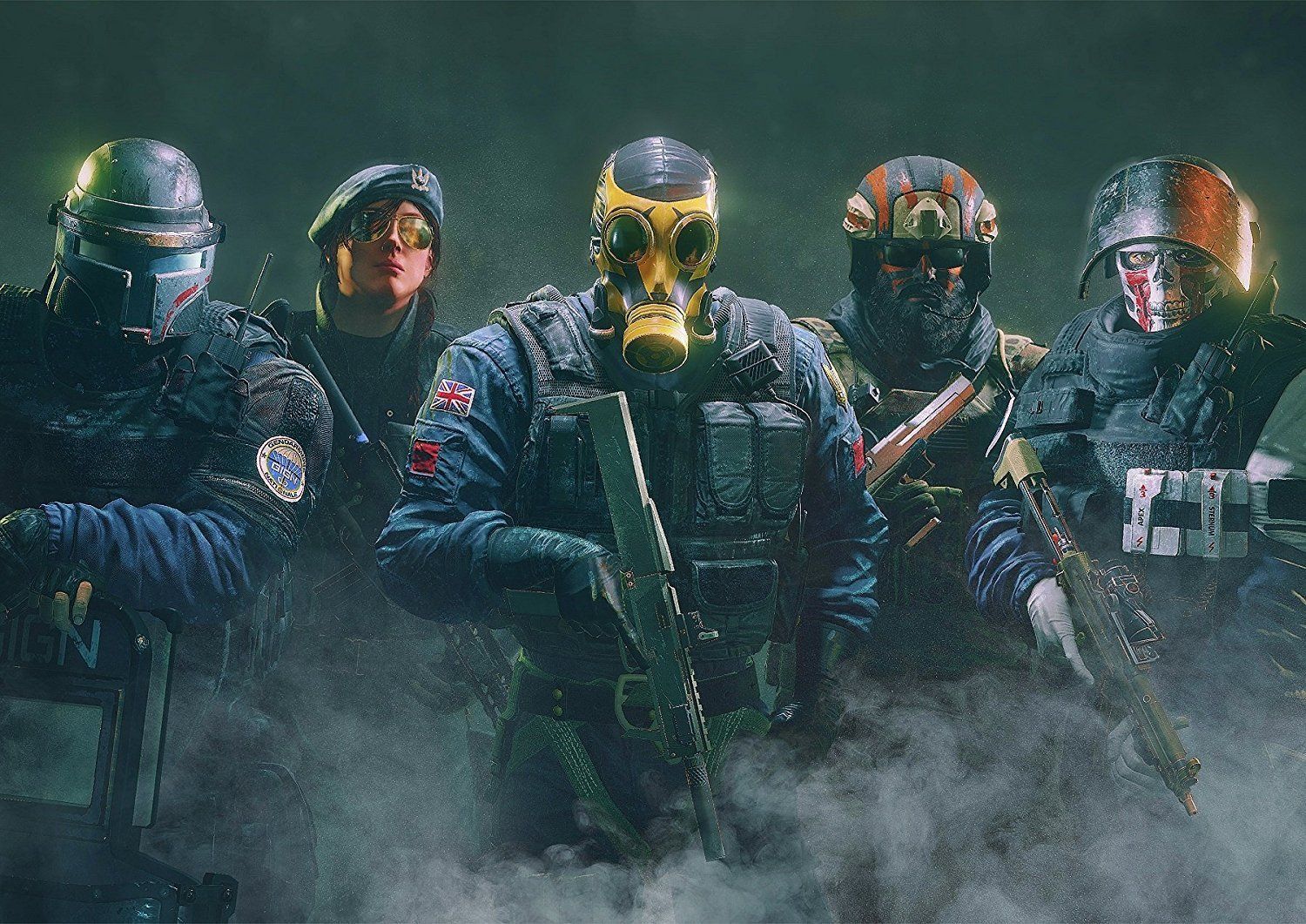 Rainbow Six Siege Operator Lineup Guns Smoke Masks