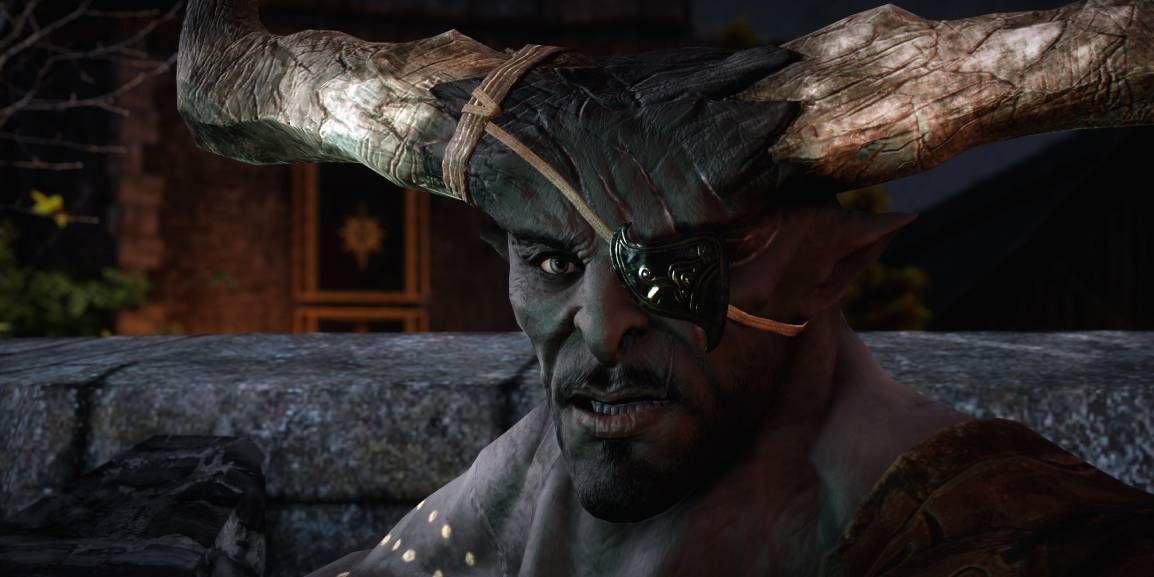 The Iron Bull at night in Dragon Age Inquisition