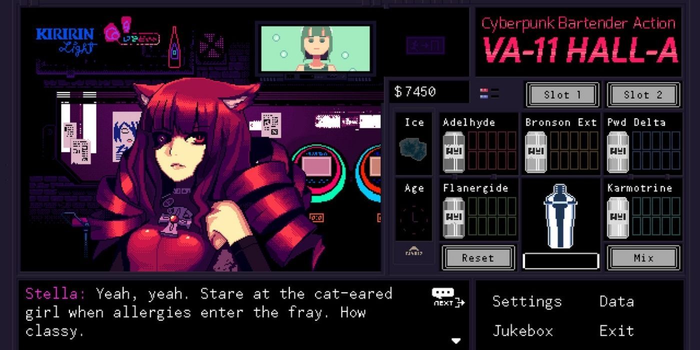 Va11halla visual novel by sukeban games