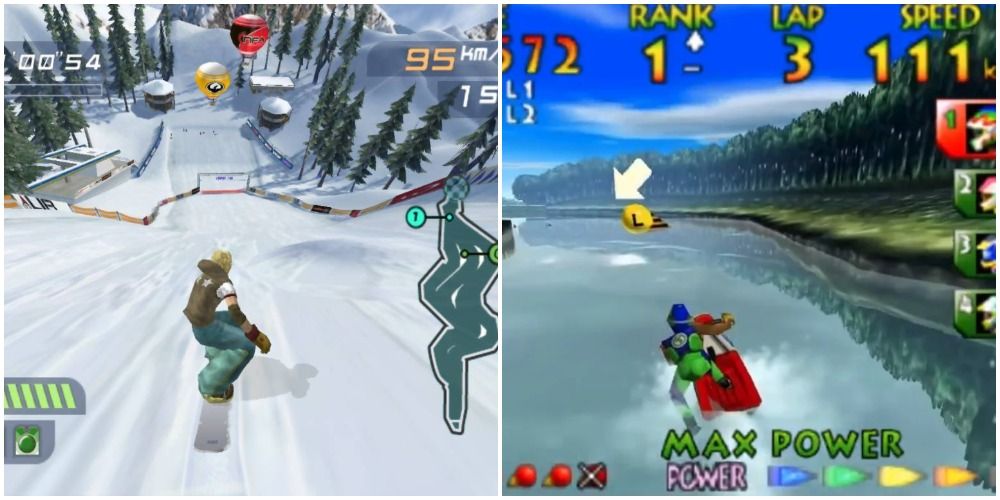 1080 Avalance (Left), Wave Race 64 (Right)