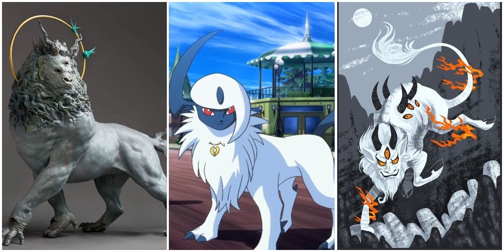 Absol and its inspiration, the Bai Ze