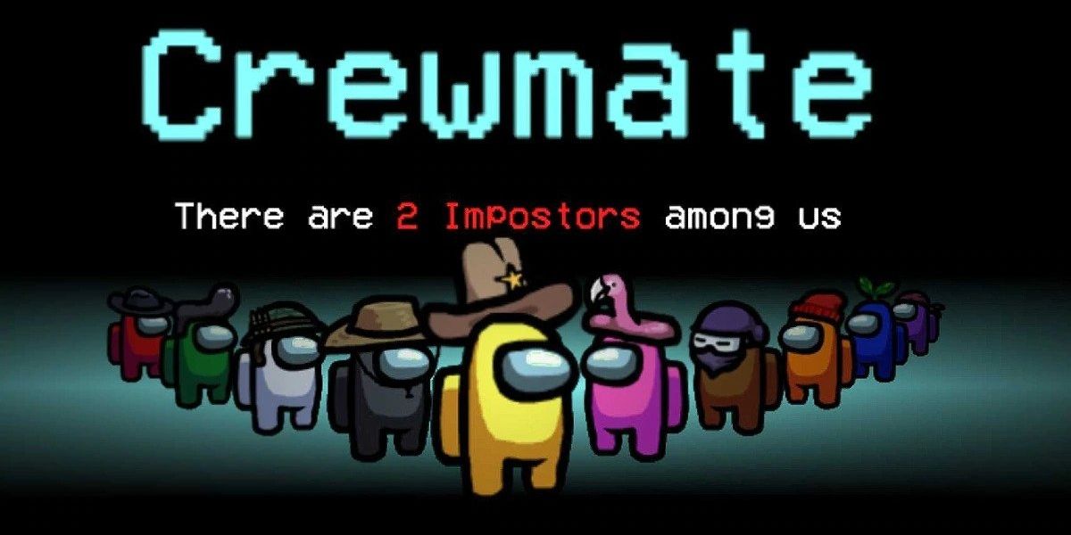 A screenshot from the beginning of a match in Among Us