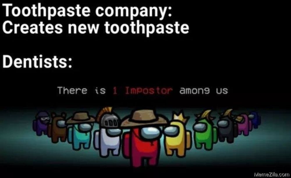 An Among Us meme about imposters