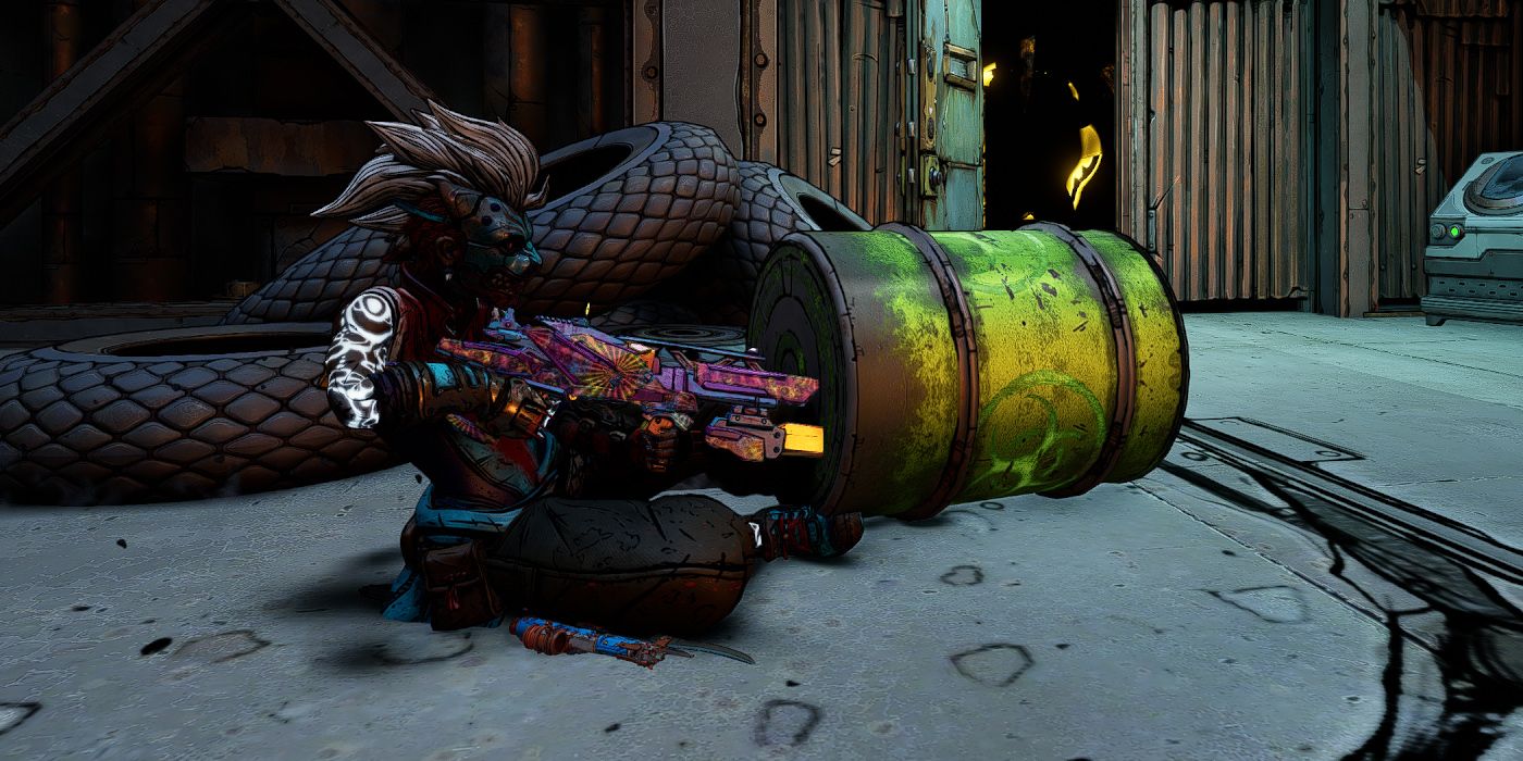 Borderlands 3: Amara Sliding Into An Elemental Barrel