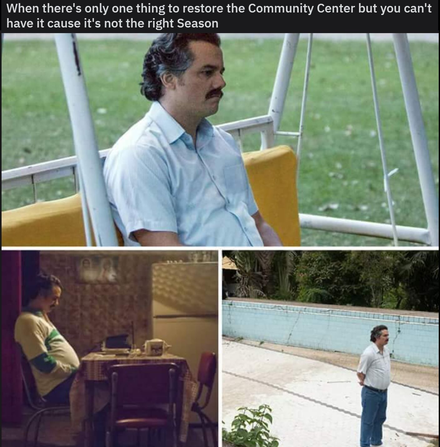 one item left community center meme