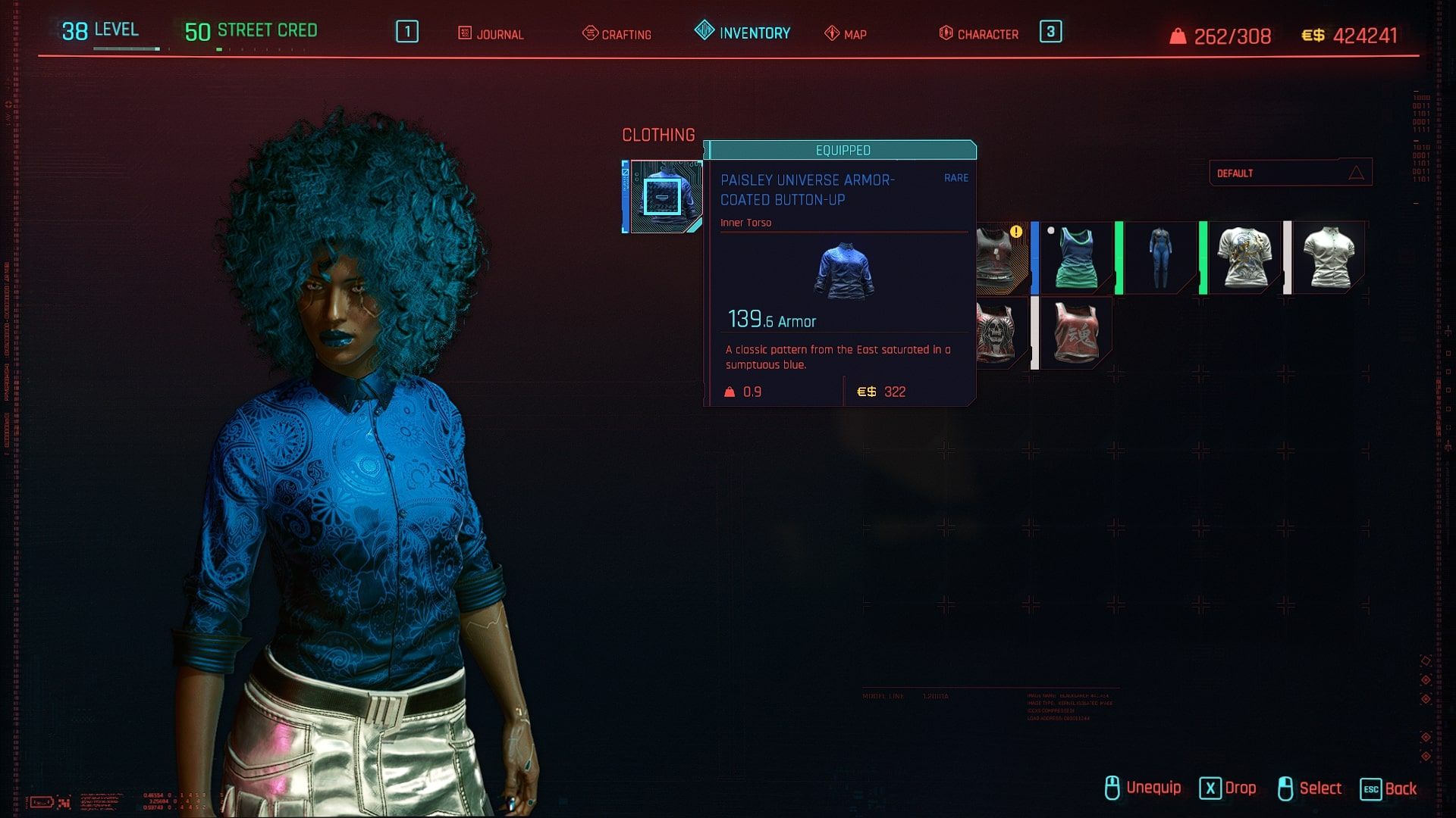 Paisley blouse from Cyberpunk 2077