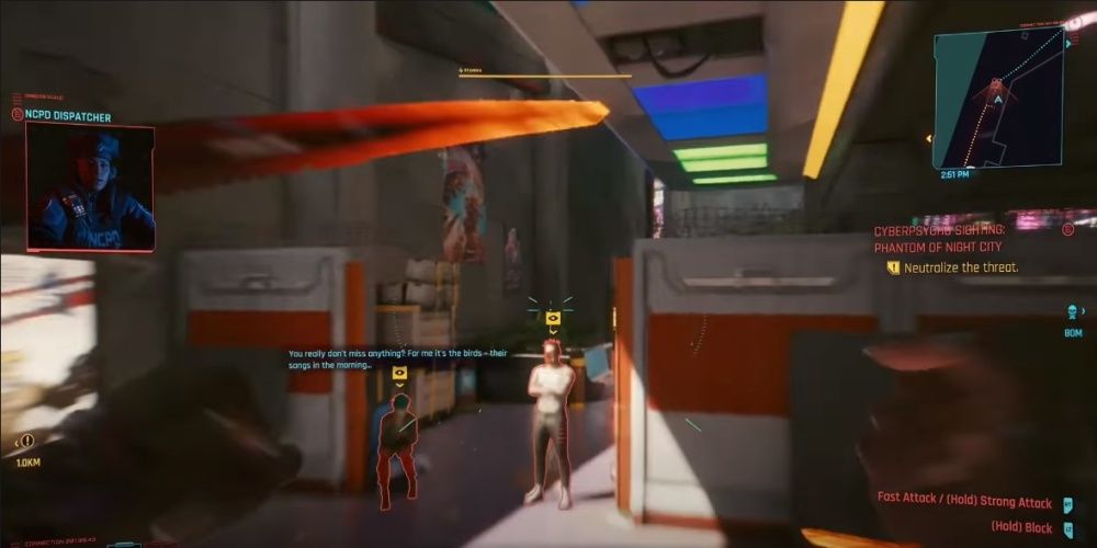 Cyberpunk 2077 Leaping To Target With Mantis Blades