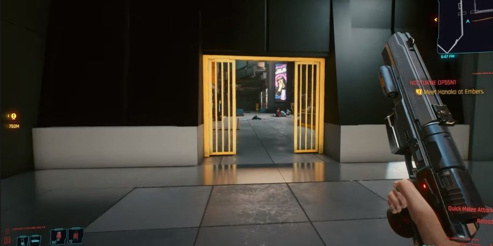 Cyberpunk 2077 Yellow Gate Leading To Crime Scene