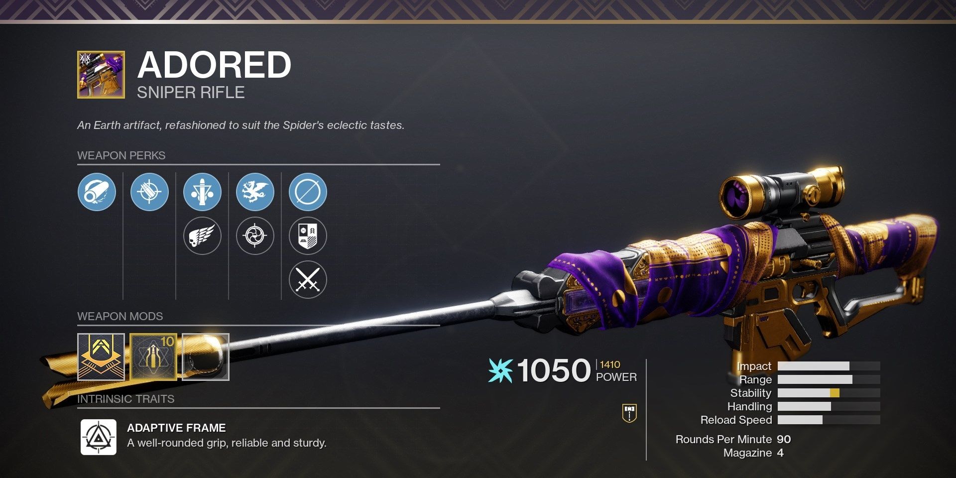Destiny 2 Adored Sniper