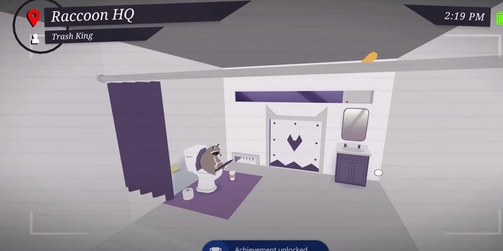 Spying on a racoon toilet in Donut County
