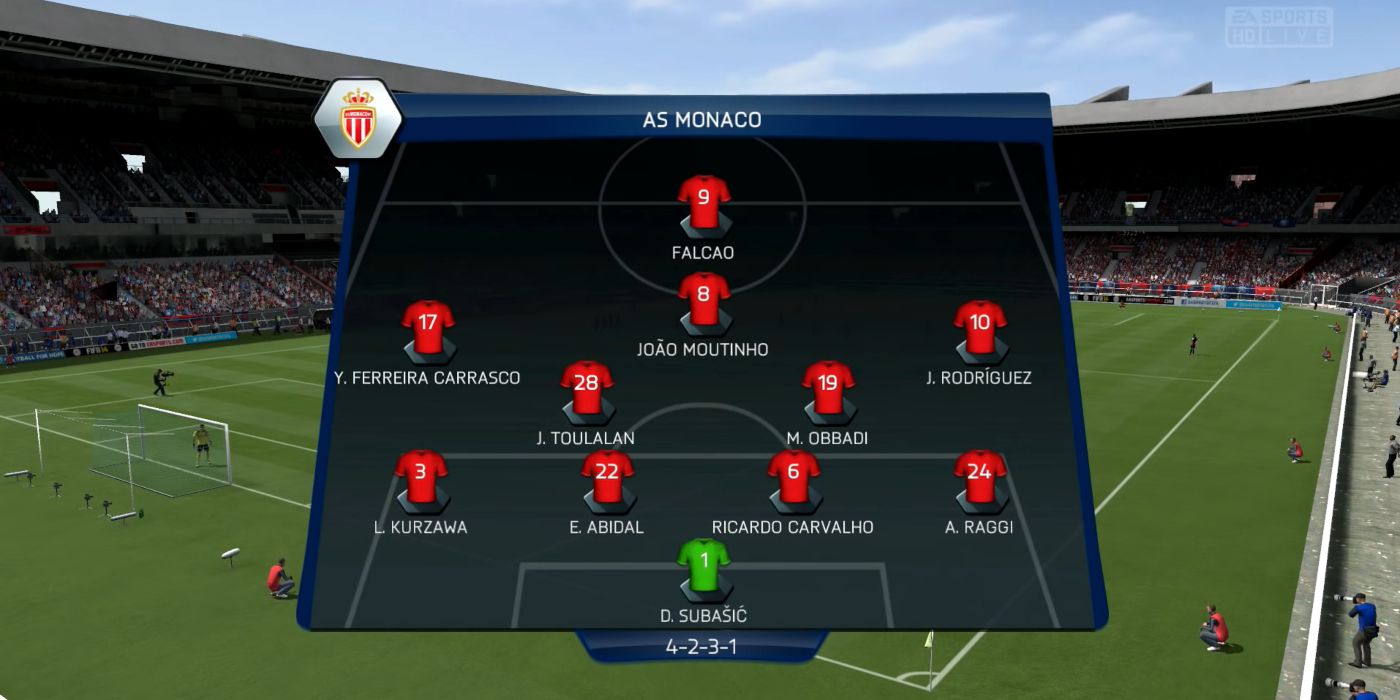 Screenshot Fifa 14 Monaco's Line-up Graphic