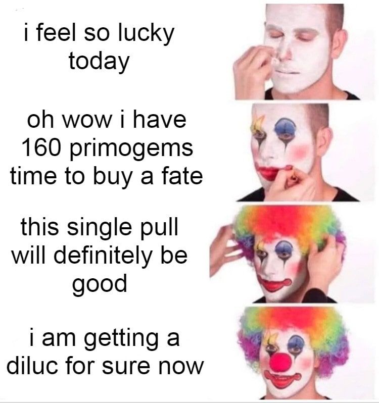 Genshin Diluc Meme Clown